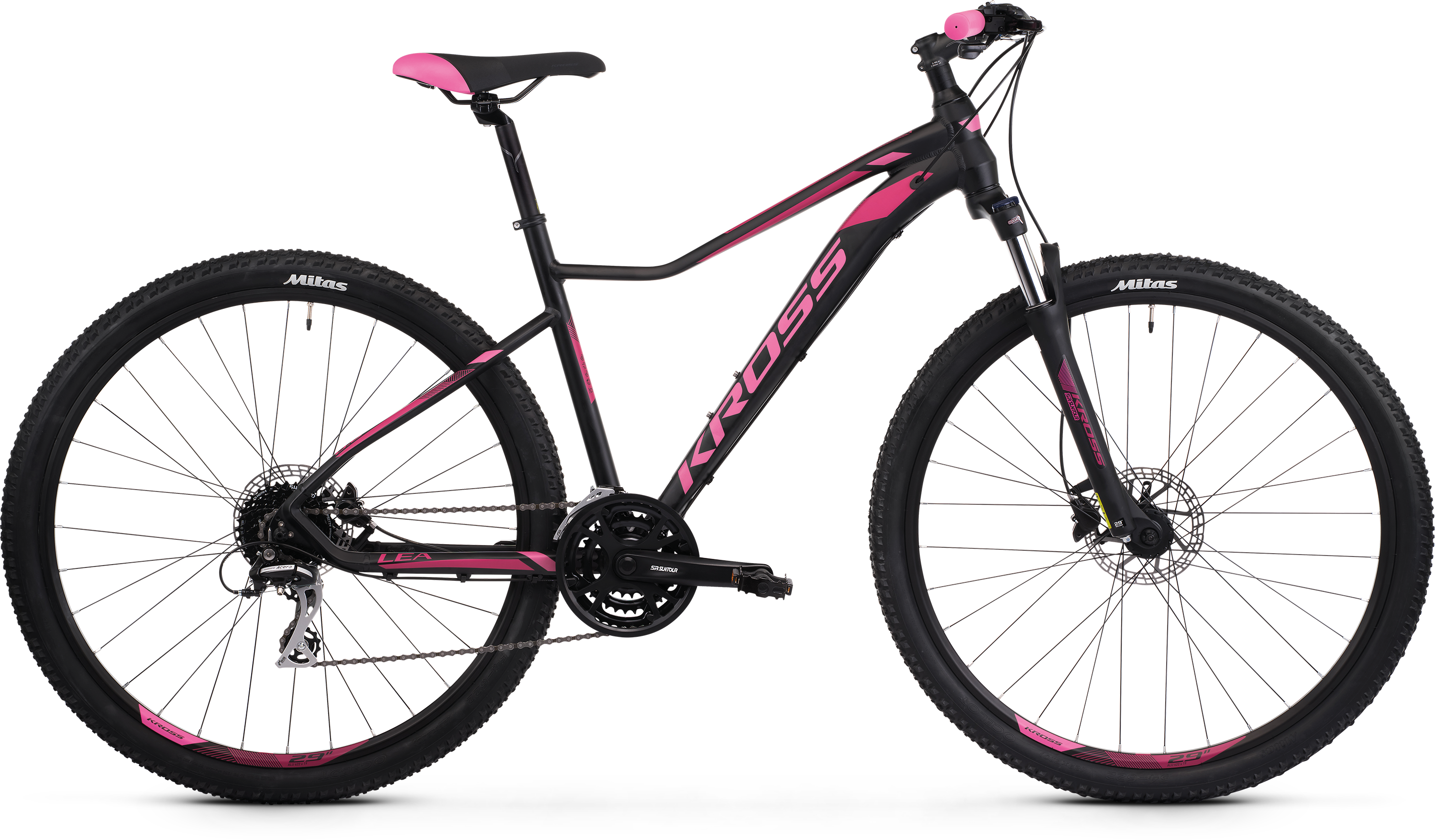 KROSS Lea 6.0 2022 Black / Pink Matte (29") S 17